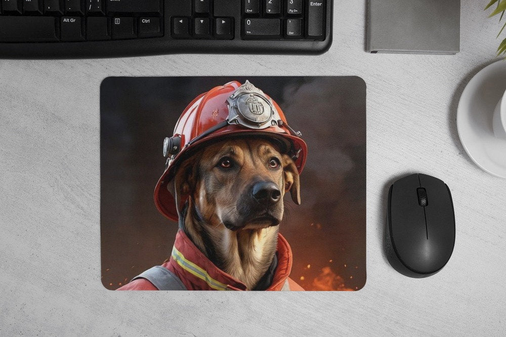 Firefighter Portrait Mouse Pad🧑‍🚒