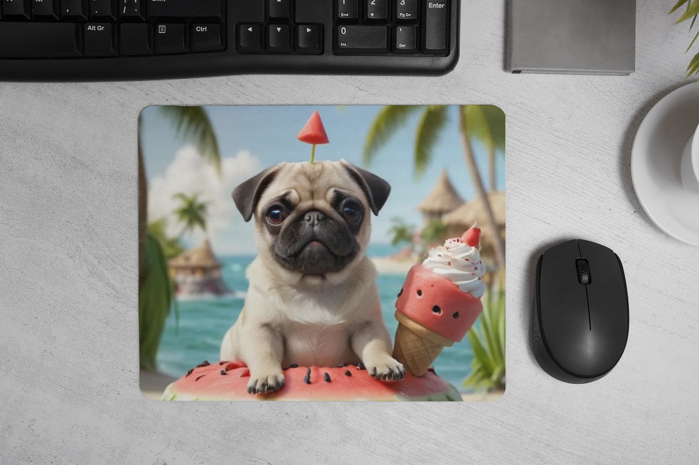 Summer vacation Portrait Mouse Pad☀️